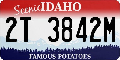 ID license plate 2T3842M