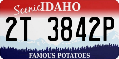 ID license plate 2T3842P