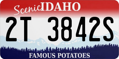 ID license plate 2T3842S