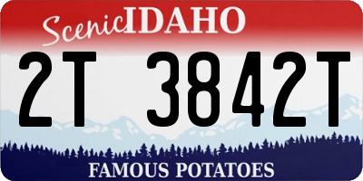 ID license plate 2T3842T