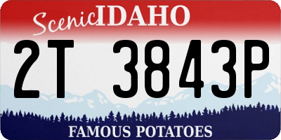 ID license plate 2T3843P