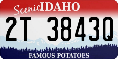 ID license plate 2T3843Q