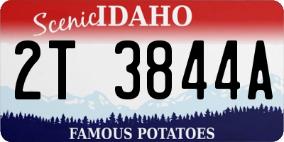 ID license plate 2T3844A