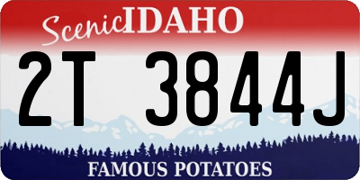 ID license plate 2T3844J
