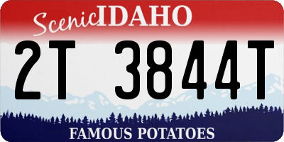 ID license plate 2T3844T