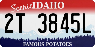 ID license plate 2T3845L