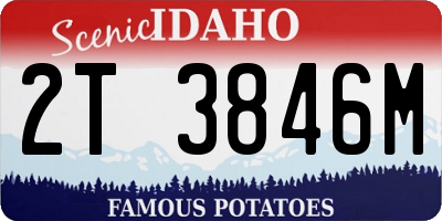 ID license plate 2T3846M