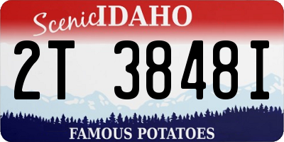 ID license plate 2T3848I