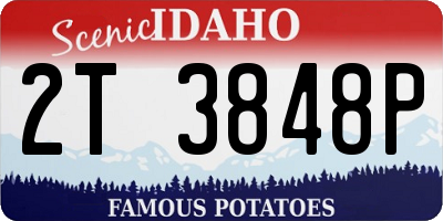 ID license plate 2T3848P