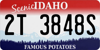 ID license plate 2T3848S