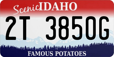 ID license plate 2T3850G