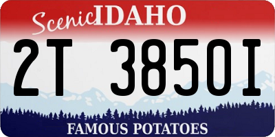 ID license plate 2T3850I