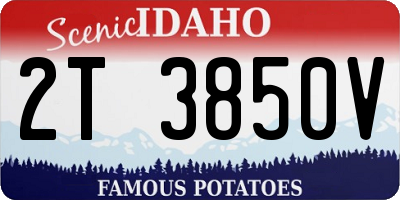 ID license plate 2T3850V