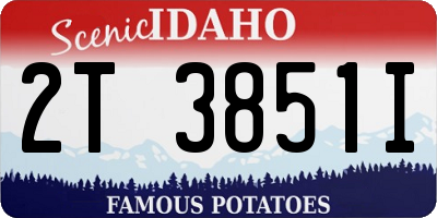 ID license plate 2T3851I