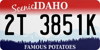 ID license plate 2T3851K