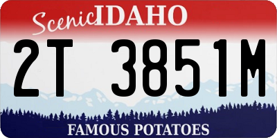 ID license plate 2T3851M