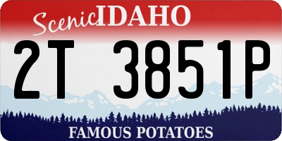 ID license plate 2T3851P