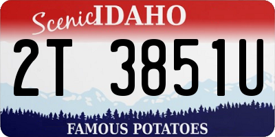ID license plate 2T3851U