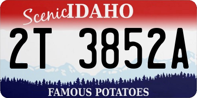 ID license plate 2T3852A