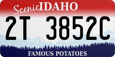 ID license plate 2T3852C