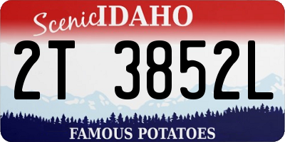 ID license plate 2T3852L