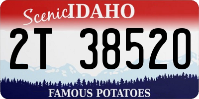 ID license plate 2T3852O