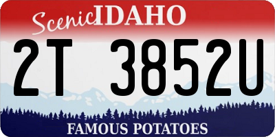 ID license plate 2T3852U
