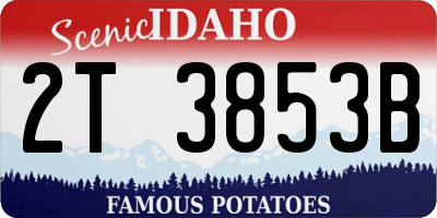 ID license plate 2T3853B