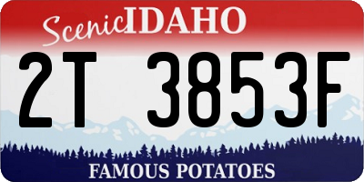 ID license plate 2T3853F