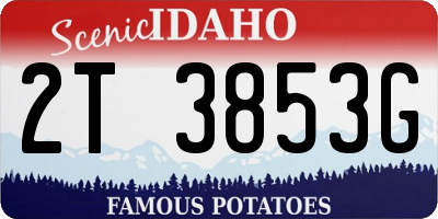 ID license plate 2T3853G