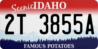 ID license plate 2T3855A