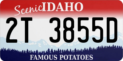 ID license plate 2T3855D