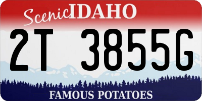 ID license plate 2T3855G
