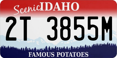ID license plate 2T3855M