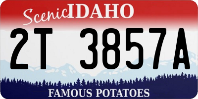ID license plate 2T3857A