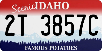 ID license plate 2T3857C