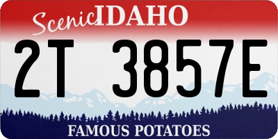 ID license plate 2T3857E