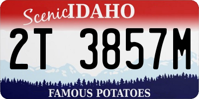 ID license plate 2T3857M