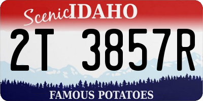 ID license plate 2T3857R