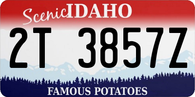 ID license plate 2T3857Z