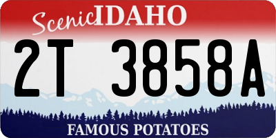 ID license plate 2T3858A