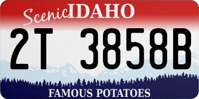 ID license plate 2T3858B