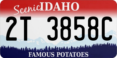 ID license plate 2T3858C