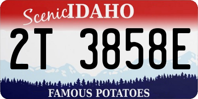 ID license plate 2T3858E