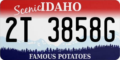 ID license plate 2T3858G