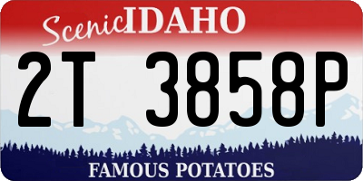 ID license plate 2T3858P