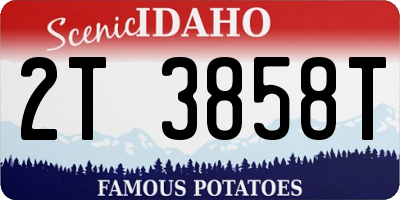 ID license plate 2T3858T