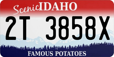 ID license plate 2T3858X