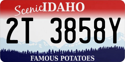 ID license plate 2T3858Y