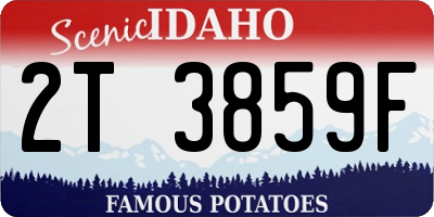 ID license plate 2T3859F